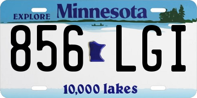 MN license plate 856LGI