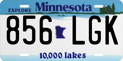 MN license plate 856LGK