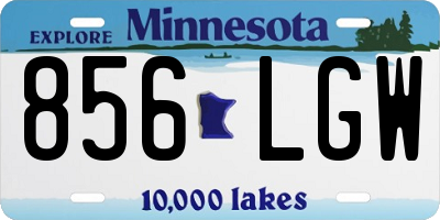 MN license plate 856LGW