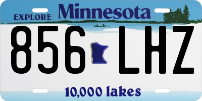 MN license plate 856LHZ