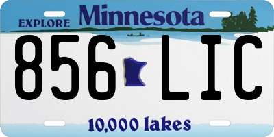 MN license plate 856LIC