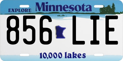 MN license plate 856LIE