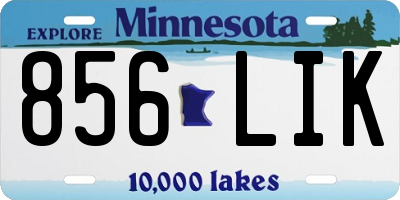 MN license plate 856LIK