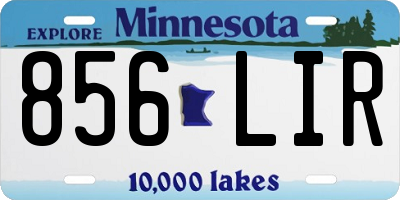 MN license plate 856LIR