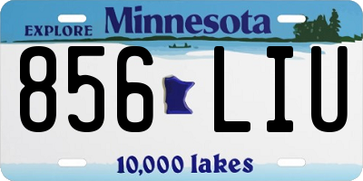 MN license plate 856LIU