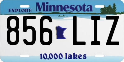 MN license plate 856LIZ