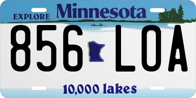 MN license plate 856LOA