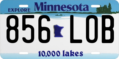 MN license plate 856LOB