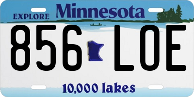MN license plate 856LOE