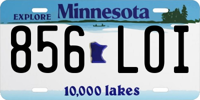 MN license plate 856LOI