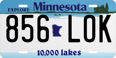 MN license plate 856LOK