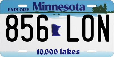 MN license plate 856LON