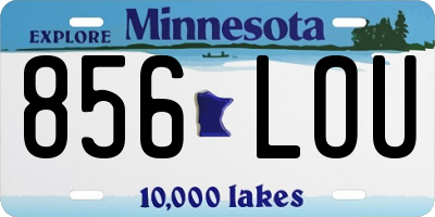 MN license plate 856LOU