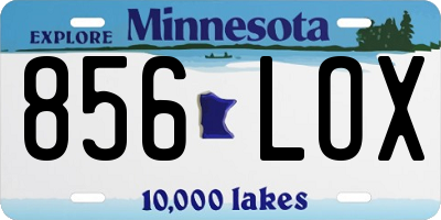 MN license plate 856LOX