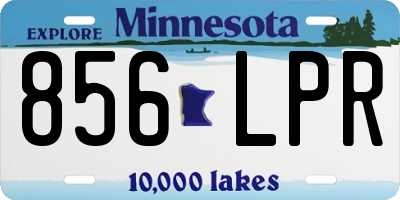MN license plate 856LPR