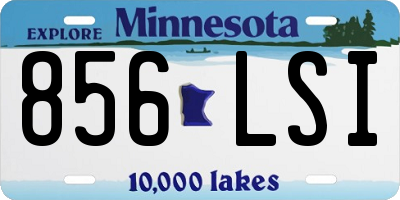 MN license plate 856LSI