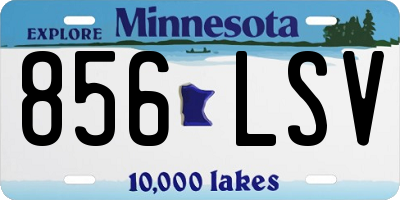 MN license plate 856LSV