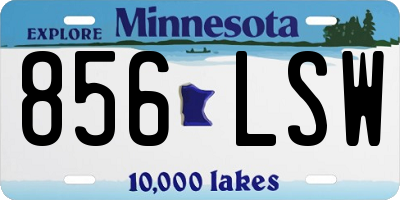 MN license plate 856LSW