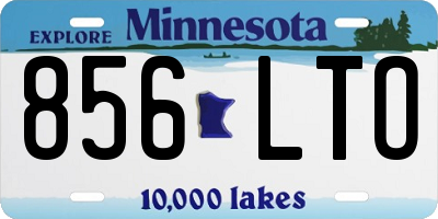 MN license plate 856LTO
