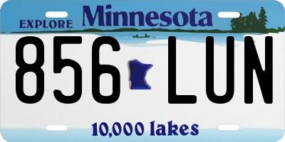 MN license plate 856LUN