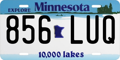MN license plate 856LUQ
