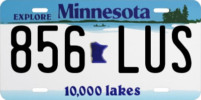 MN license plate 856LUS