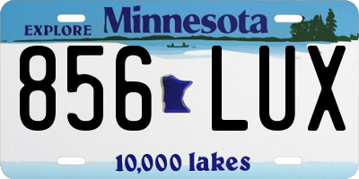 MN license plate 856LUX