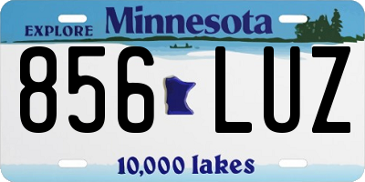 MN license plate 856LUZ