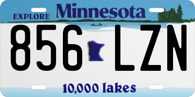 MN license plate 856LZN
