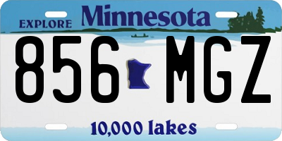 MN license plate 856MGZ