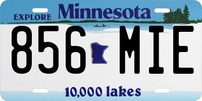 MN license plate 856MIE
