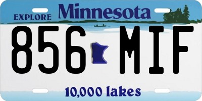 MN license plate 856MIF