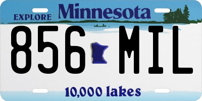 MN license plate 856MIL