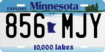MN license plate 856MJY