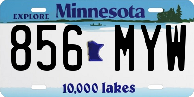 MN license plate 856MYW