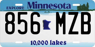 MN license plate 856MZB