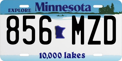MN license plate 856MZD