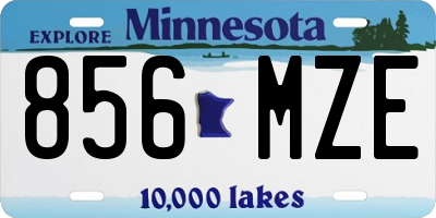 MN license plate 856MZE