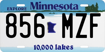 MN license plate 856MZF