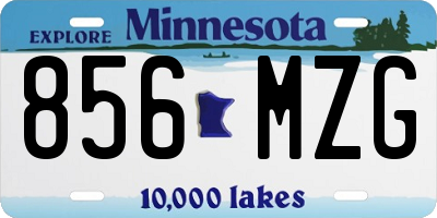 MN license plate 856MZG