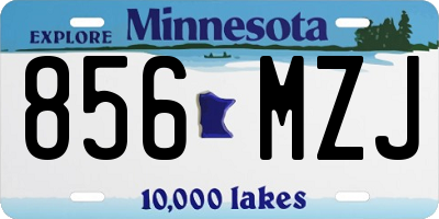 MN license plate 856MZJ