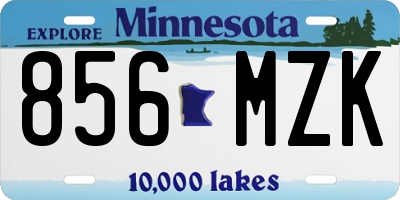 MN license plate 856MZK