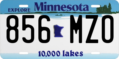 MN license plate 856MZO