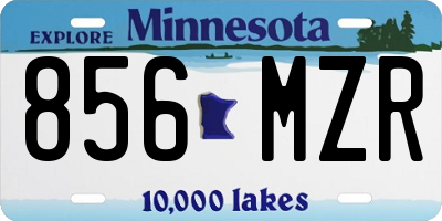 MN license plate 856MZR