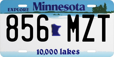 MN license plate 856MZT