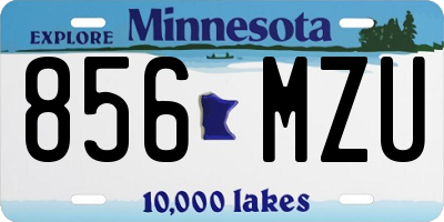 MN license plate 856MZU