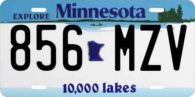 MN license plate 856MZV