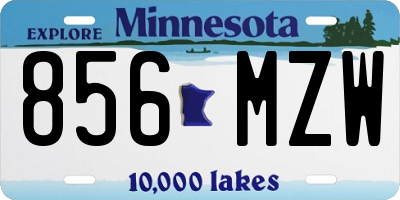 MN license plate 856MZW