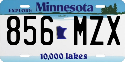 MN license plate 856MZX