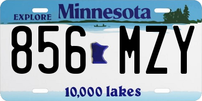 MN license plate 856MZY